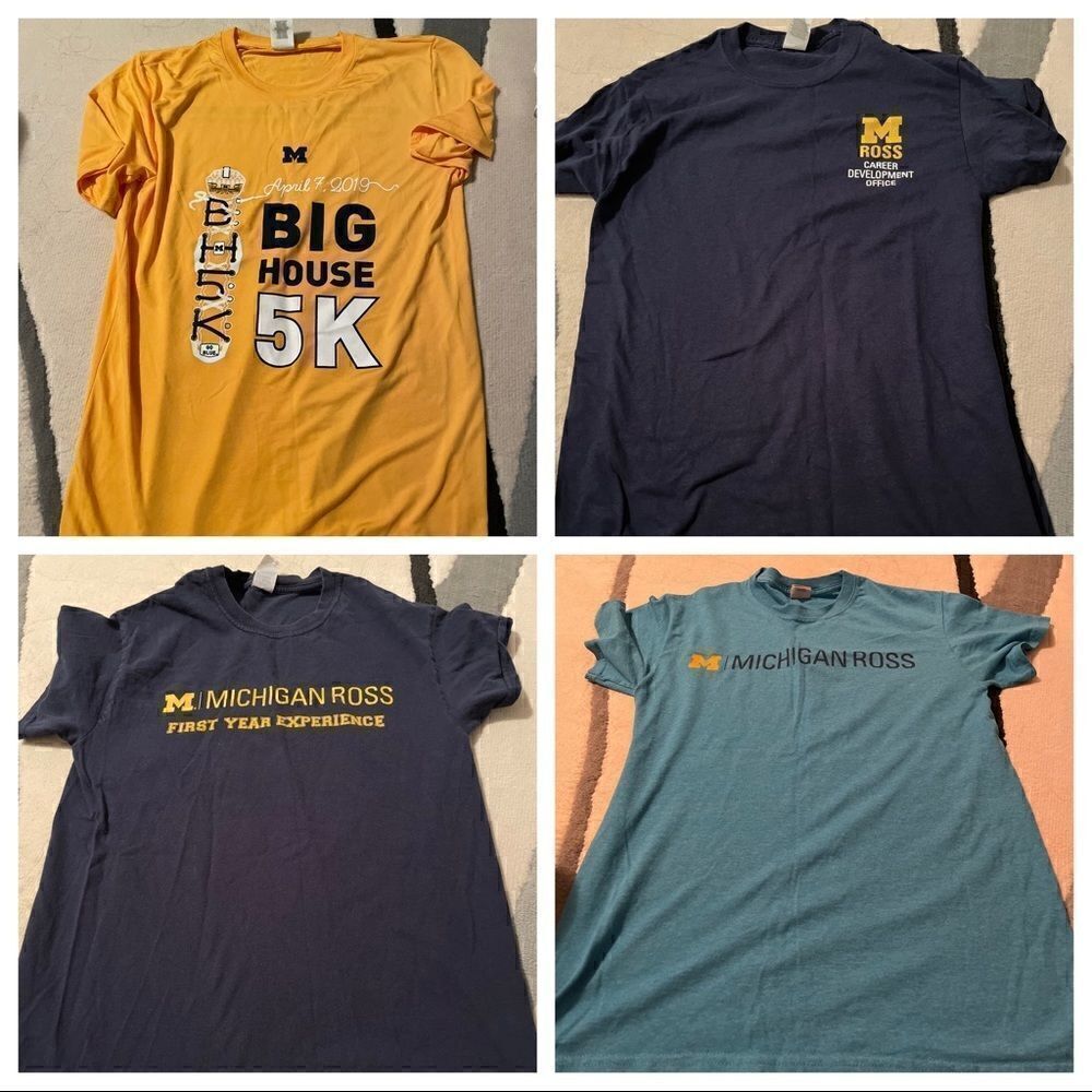Michigan Umich Ross T-shirt Bundle size Small